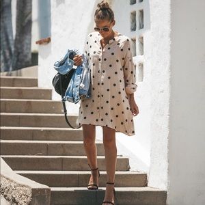 Vici polka dot shirt dress